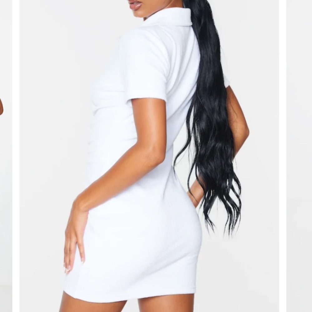 button down bodycon mini dress - Picture 2 of 4